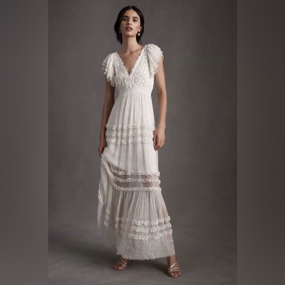 Free People White Lace Maxi Dress